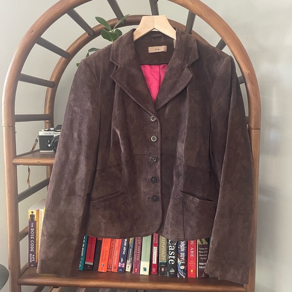 Vintage Jackets & Blazers - Vintage I.E. 100% Leather Blazer